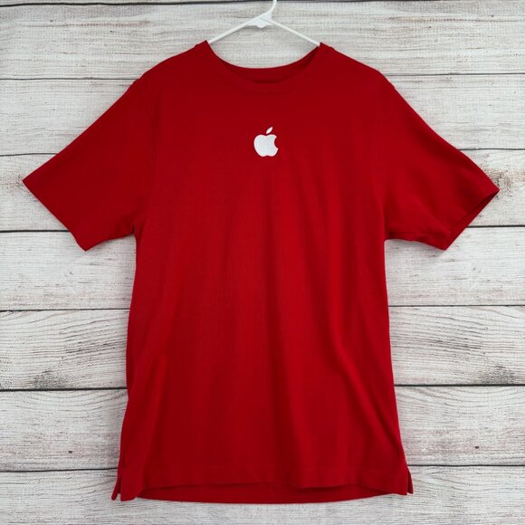 Apple Other - Apple Employee Knit Short Sleeve T-Shirt Men's Size Medium Red‎